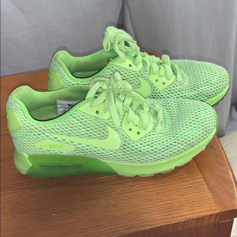 Bright green nikes! Worn for one volleyball season